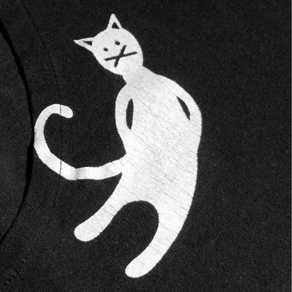 Celestial Whimsigoth Cat Moon Star 100% Cotton Maxi Dress Plus 1X Made in USA - Picture 5 of 8